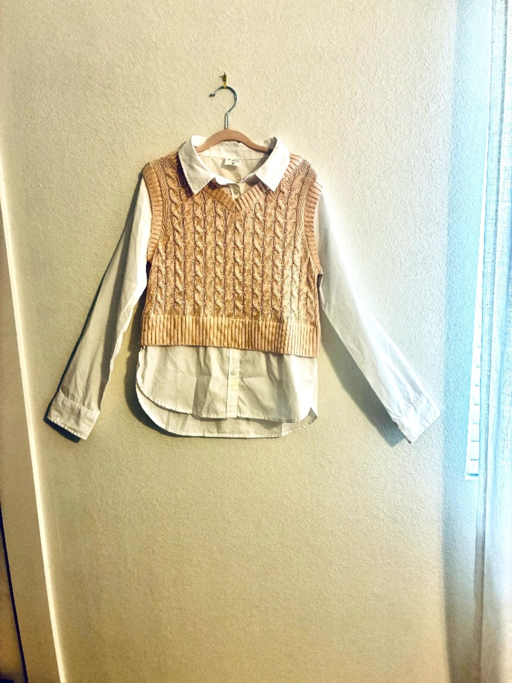 Abercrombie Kids Layered Cable Knit Sweater Vest Shirt | Size 11/12 | NWOT